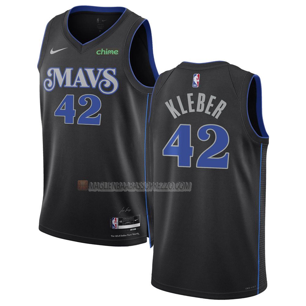 maglia maxi kleber dallas mavericks di 42 uomo city edition 2023-24 nero