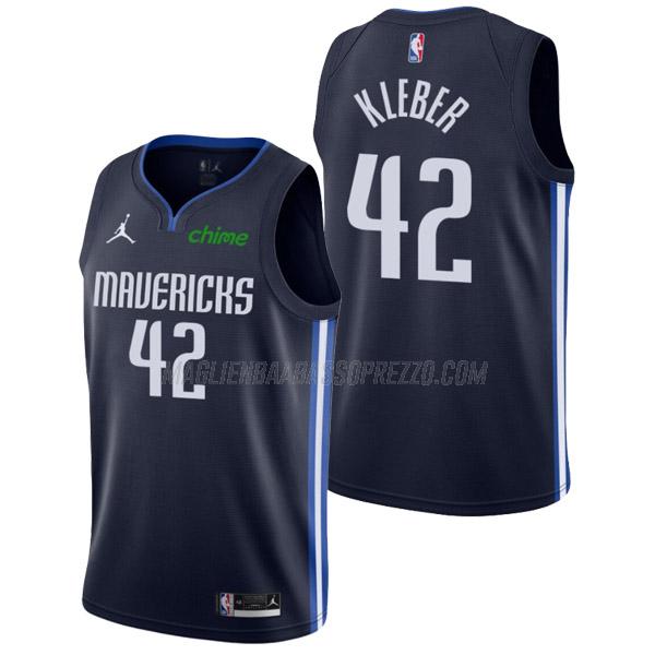 maglia maxi kleber dallas mavericks di 42 uomo statement edition 2022 blu navy