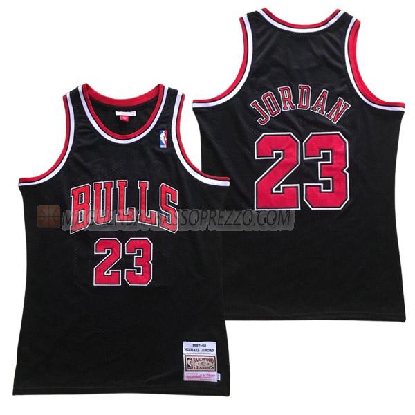 maglia michael jordan chicago bulls di 23 uomo 23210a14 nero