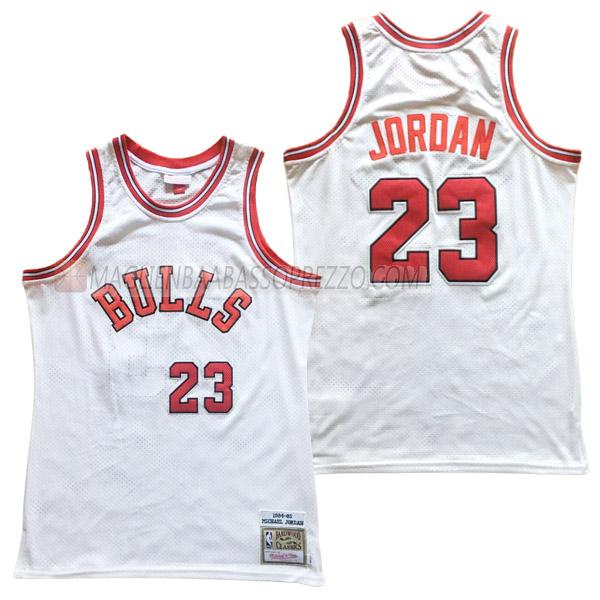 maglia michael jordan chicago bulls di 23 uomo 23210a16 bianco