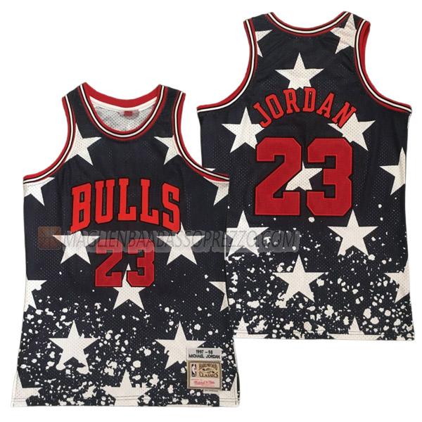 maglia michael jordan chicago bulls di 23 uomo 23210a22 blu navy