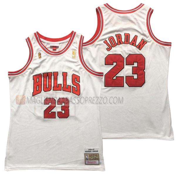 maglia michael jordan chicago bulls di 23 uomo 23210a34 bianco