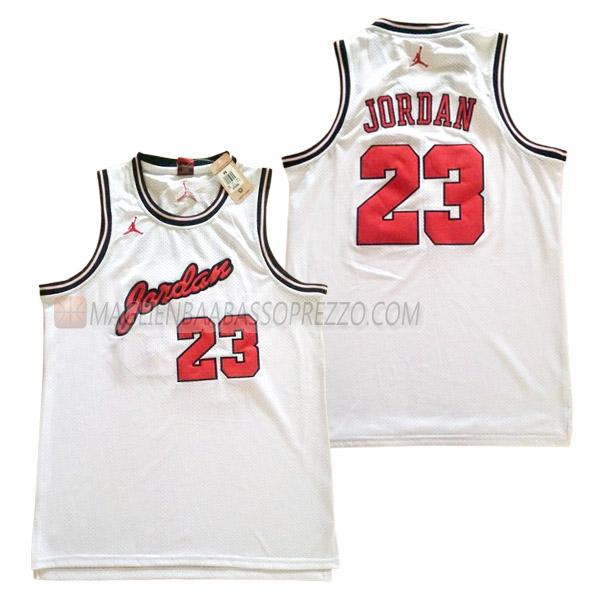 maglia michael jordan chicago bulls di 23 uomo 23210a39 bianco