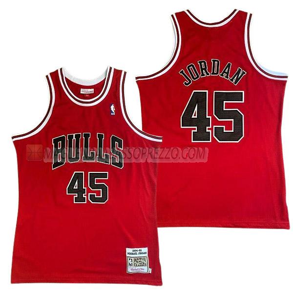 maglia michael jordan chicago bulls di 45 uomo 23210a24 rosso