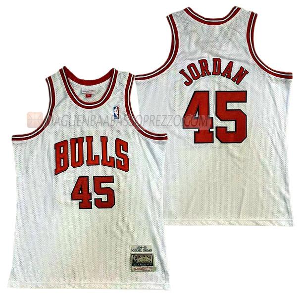 maglia michael jordan chicago bulls di 45 uomo 23210a33 bianco