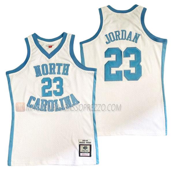 maglia michael jordan north carolina di 23 uomo 23210a18 bianco