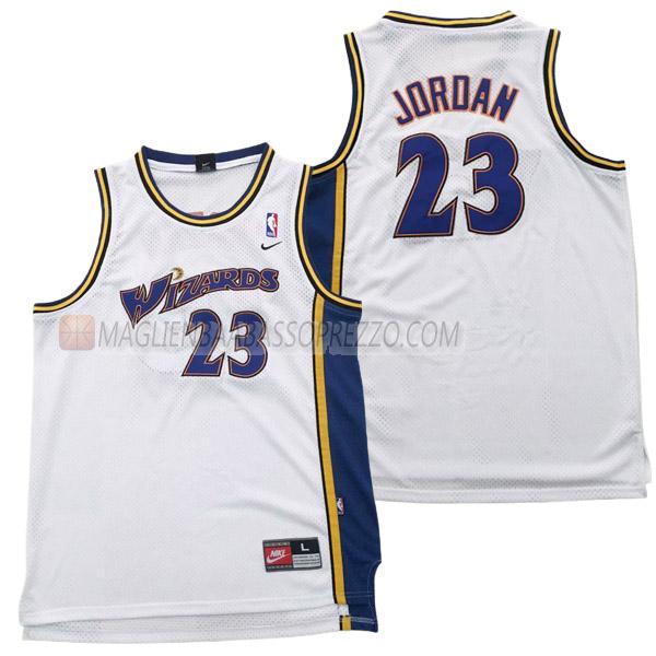 maglia michael jordan washington wizards di 23 uomo 23210a23 bianco