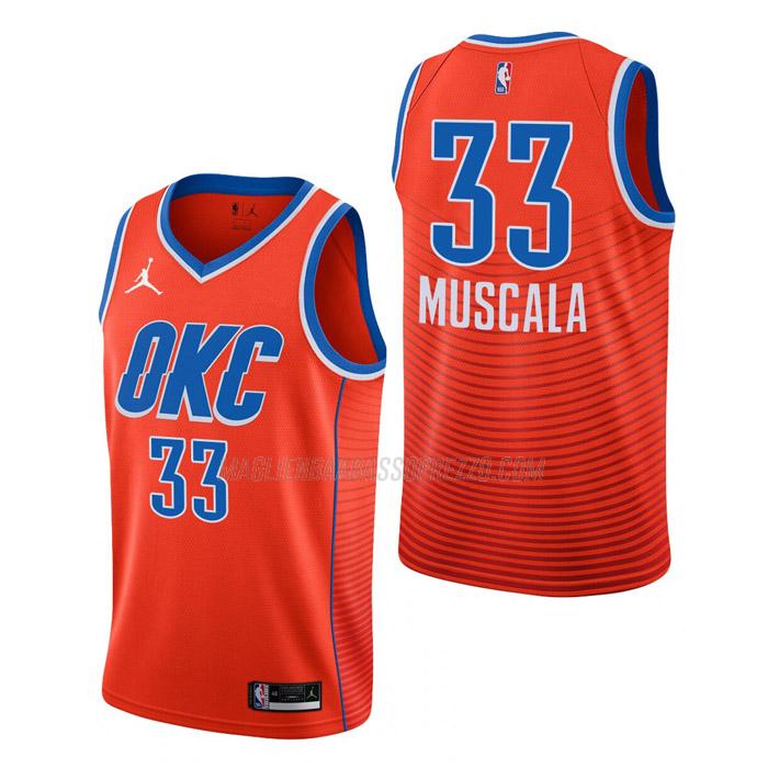 maglia mike muscala oklahoma city thunder di 33 uomo statement edition 2023 arancia