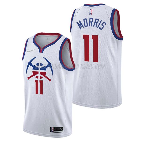 maglia monte morris denver nuggets di 11 uomo earned edition 2021 bianco