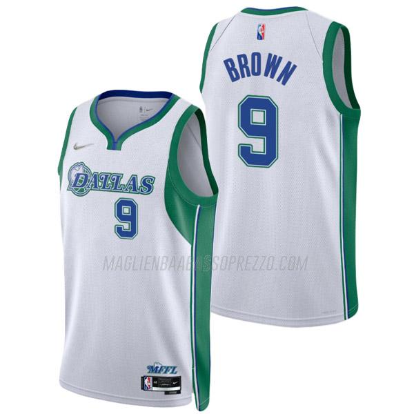 maglia moses brown dallas mavericks di 9 uomo city edition 2022 bianco