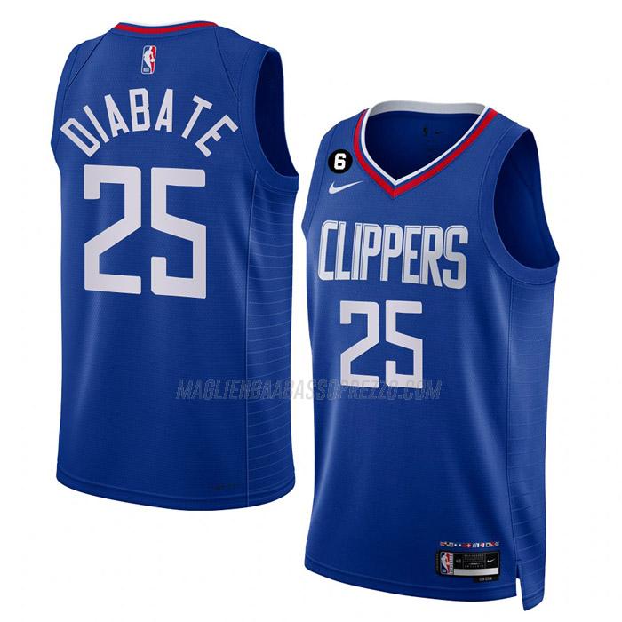 maglia moussa diabate los angeles clippers di 25 uomo icon edition 2023 blu