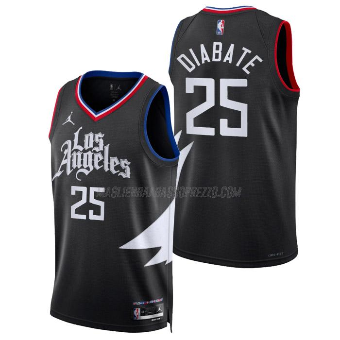 maglia moussa diabate los angeles clippers di 25 uomo statement edition 2023 nero