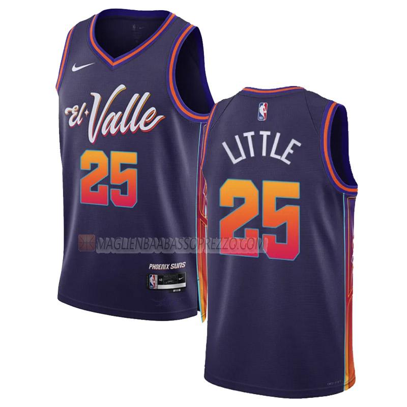 maglia nassir little phoenix suns di 25 uomo city edition 2023-24 viola