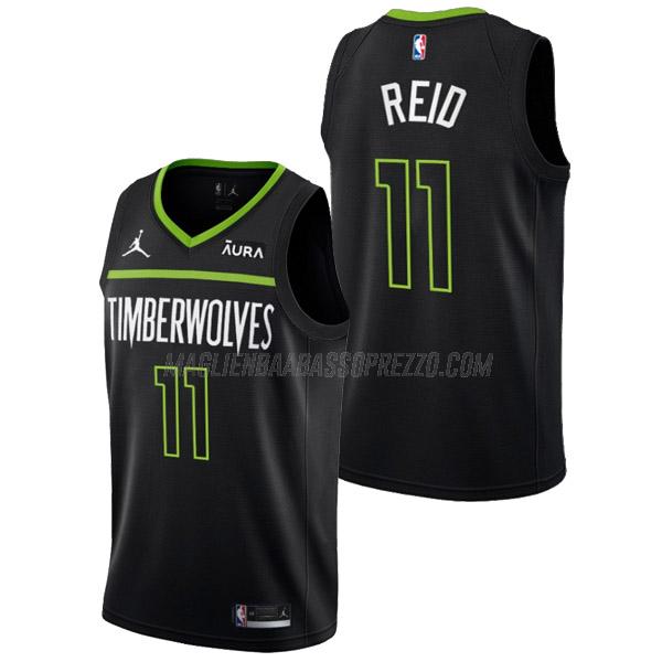 maglia naz reid minnesota timberwolves di 11 uomo statement edition 2023 nero