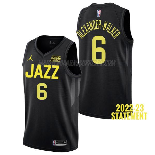 maglia nickeil alexander-walker utah jazz di 6 uomo statement edition 2023 nero