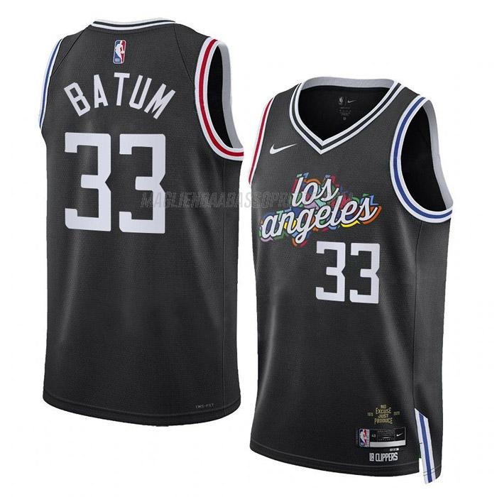 maglia nicolas batum los angeles clippers di 33 uomo city edition 2023 nero