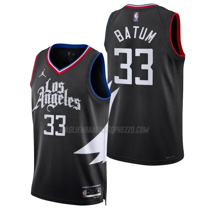 maglia nicolas batum los angeles clippers di 33 uomo statement edition 2023 nero