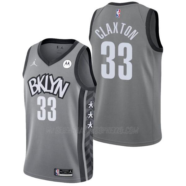 maglia nicolas claxton brooklyn nets di 33 uomo statement edition 2022 grigio