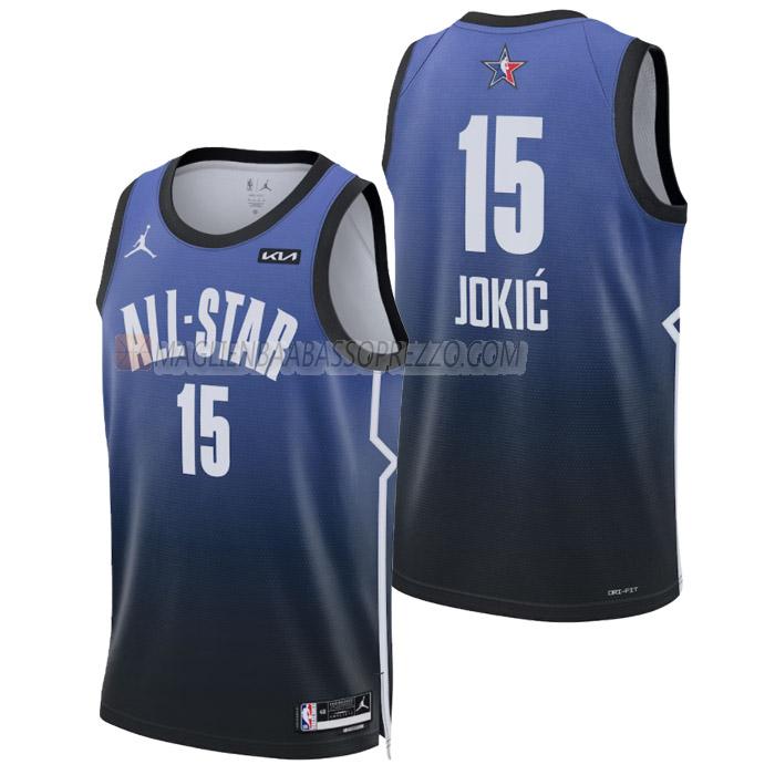 maglia nikola jokic nba all-star di 15 uomo 2023 blu