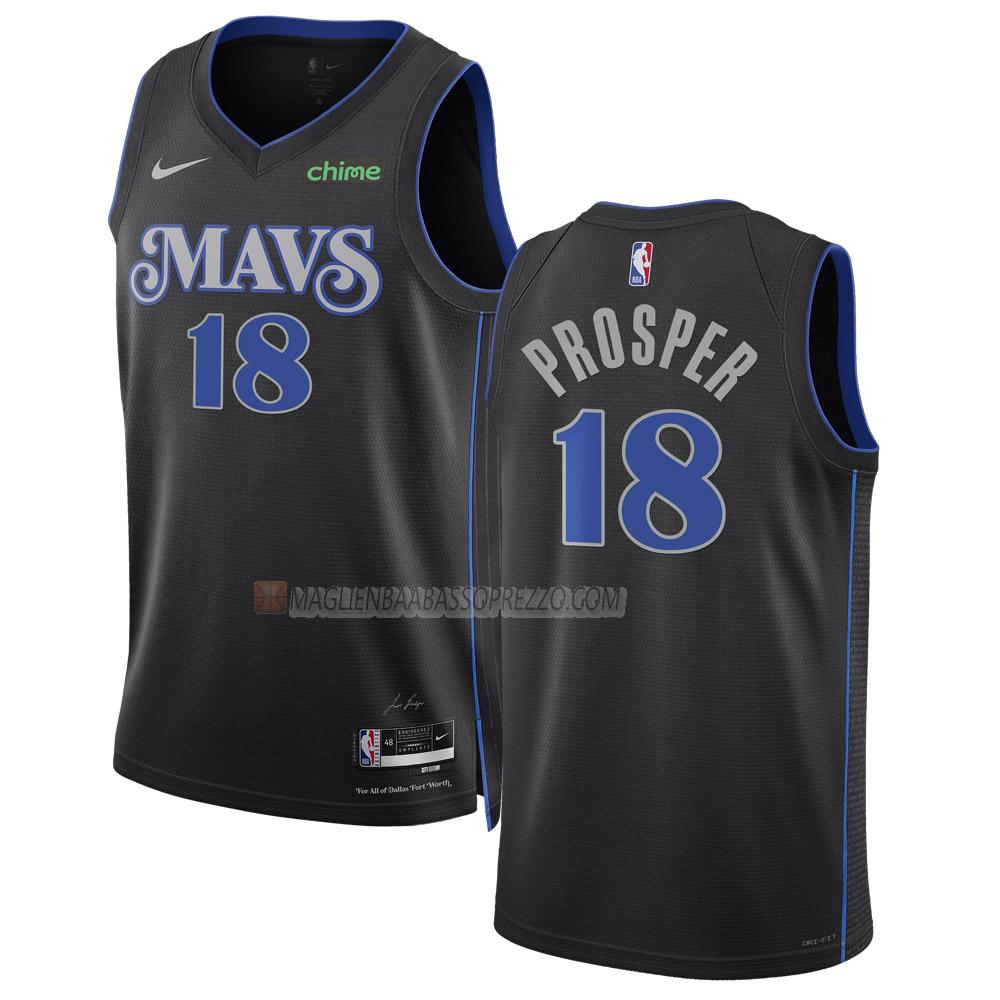 maglia olivier maxence dallas mavericks di 18 uomo city edition 2023-24 nero