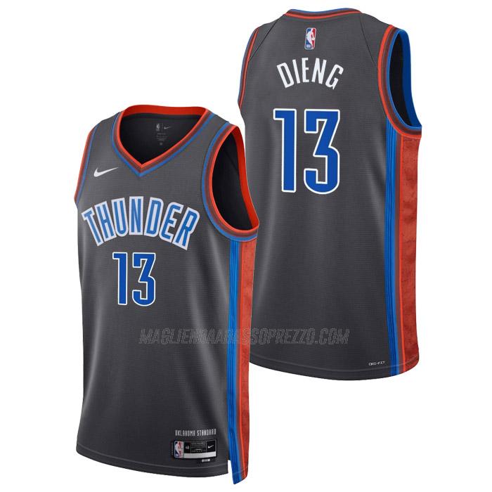 maglia ousmane dieng oklahoma city thunder di 13 uomo city edition 2023 grigio