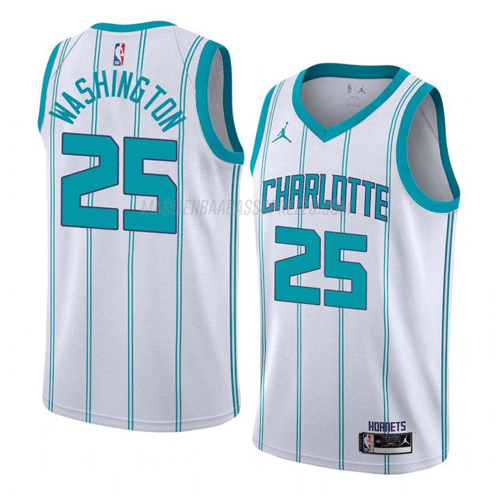 maglia p.j. washington charlotte hornets di 25 uomo association edition 2023 bianco