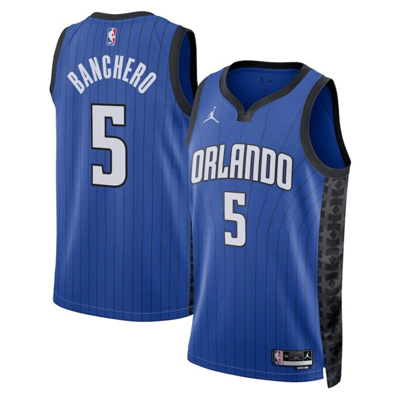 maglia paolo banchero orlando magic di 5 uomo statement edition 2023 blu