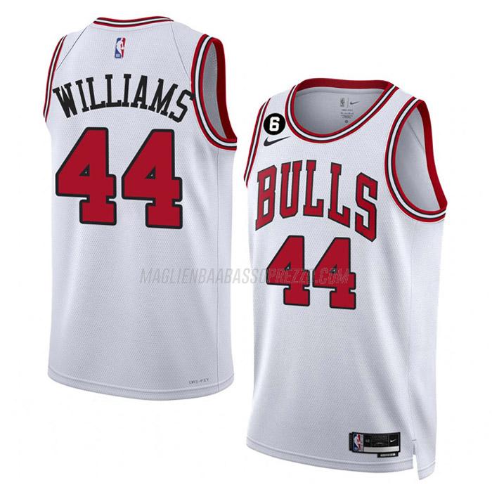 maglia patrick williams chicago bulls di 44 uomo association edition 2023 bianco