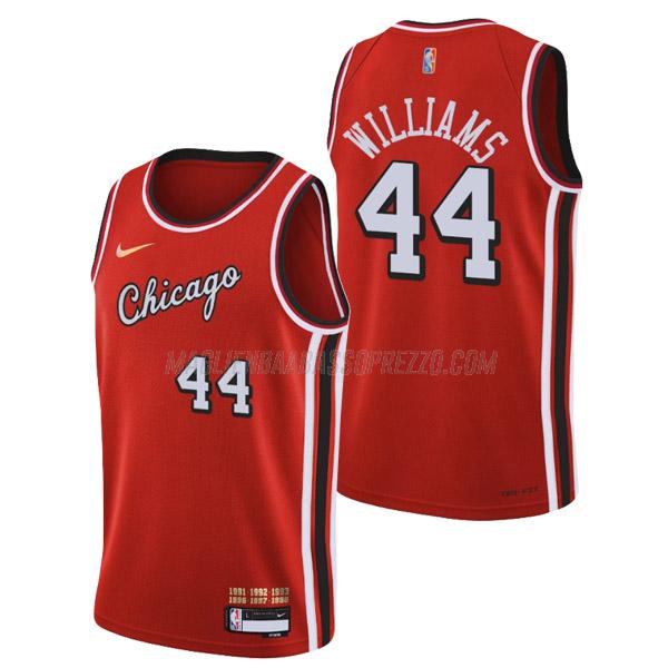 maglia patrick williams chicago bulls di 44 uomo city edition 2022 rosso