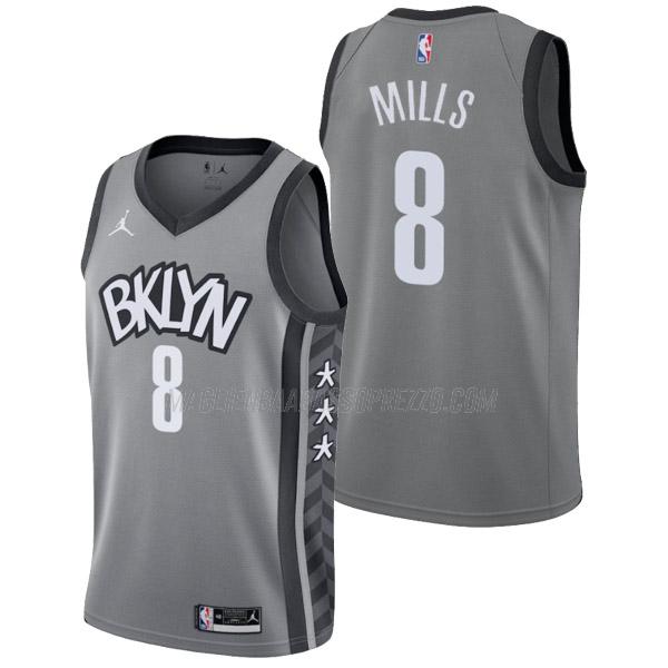 maglia patty mills brooklyn nets di 8 uomo statement edition 2022 grigio