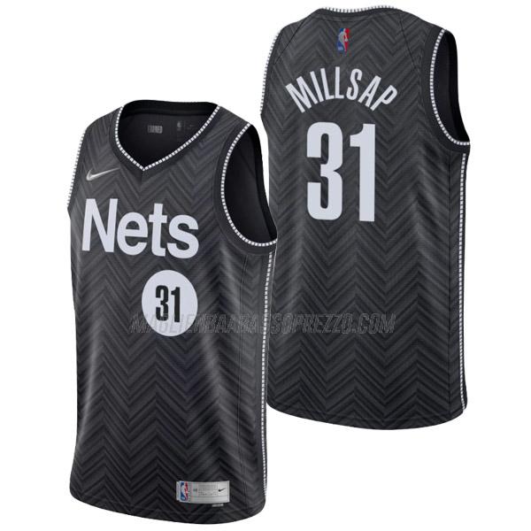 maglia paul millsap brooklyn nets di 31 uomo earned edition 2022 nero