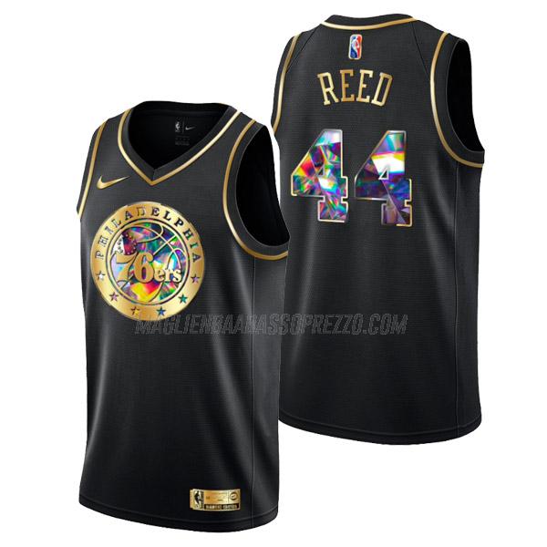 maglia paul reed philadelphia 76ers di 44 uomo golden diamond edition 2022 nero