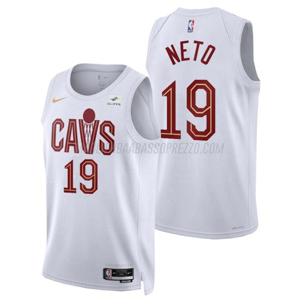 maglia raul neto cleveland cavaliers di 19 uomo association edition 2023 bianco