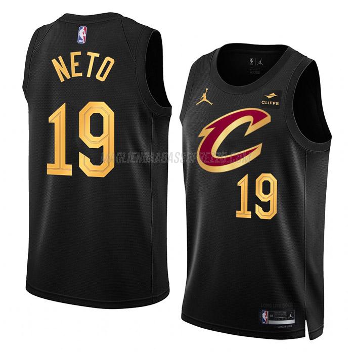 maglia raul neto cleveland cavaliers di 19 uomo statement edition 2023 nero