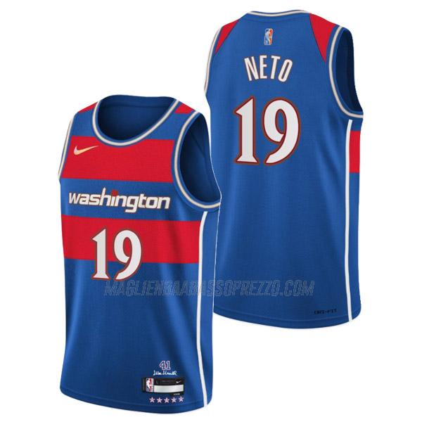 maglia raul neto washington wizards di 19 uomo city edition 2022 blu