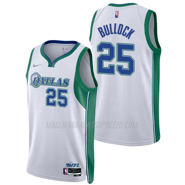 maglia reggie bullock dallas mavericks di 25 uomo city edition 2022 bianco