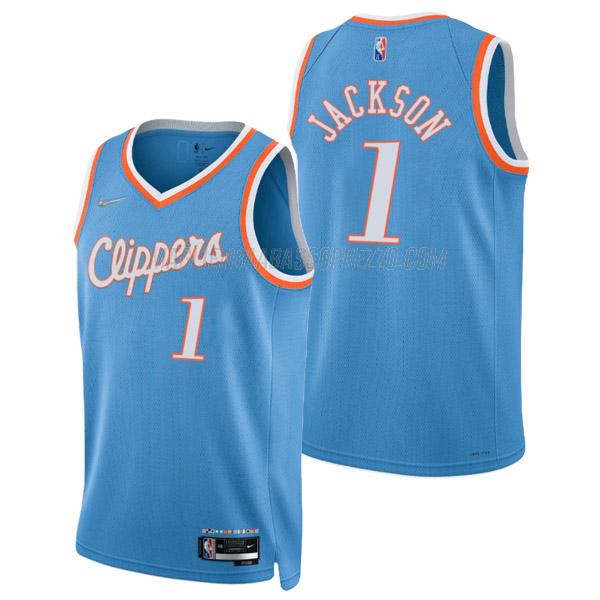 maglia reggie jackson los angeles clippers di 1 uomo city edition 2022 blu