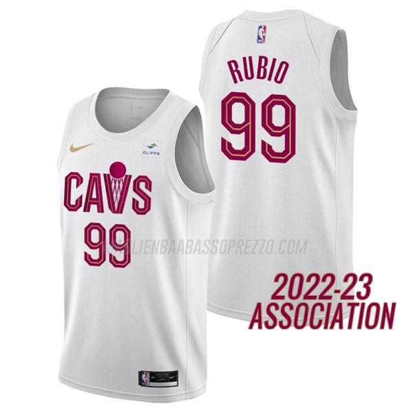 maglia ricky rubio cleveland cavaliers di 99 uomo association edition 2023 bianco