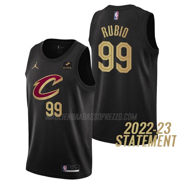 maglia ricky rubio cleveland cavaliers di 99 uomo statement edition 2023 nero