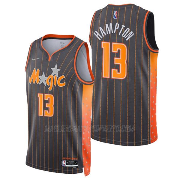 maglia rj hampton orlando magic di 13 uomo city edition 2022 nero