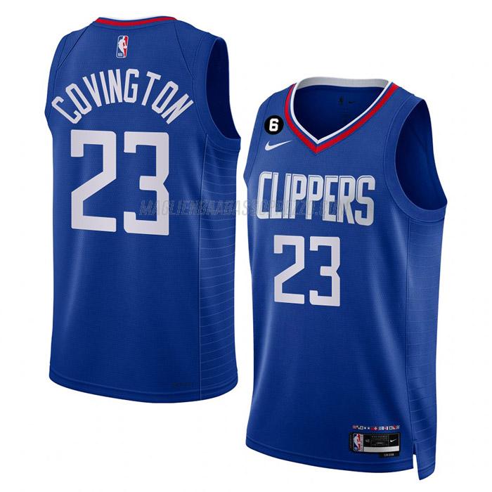 maglia robert covington los angeles clippers di 23 uomo icon edition 2023 blu