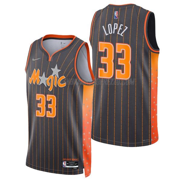 maglia robin lopez orlando magic di 33 uomo city edition 2022 nero