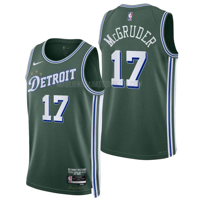 maglia rodney mcgruder detroit pistons di 17 uomo city edition 2023 verde