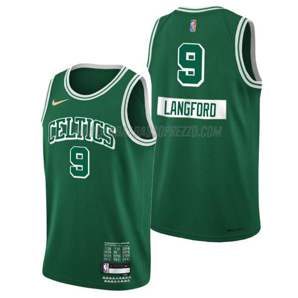 maglia romeo langford boston celtics di 9 uomo city edition 2022 verde