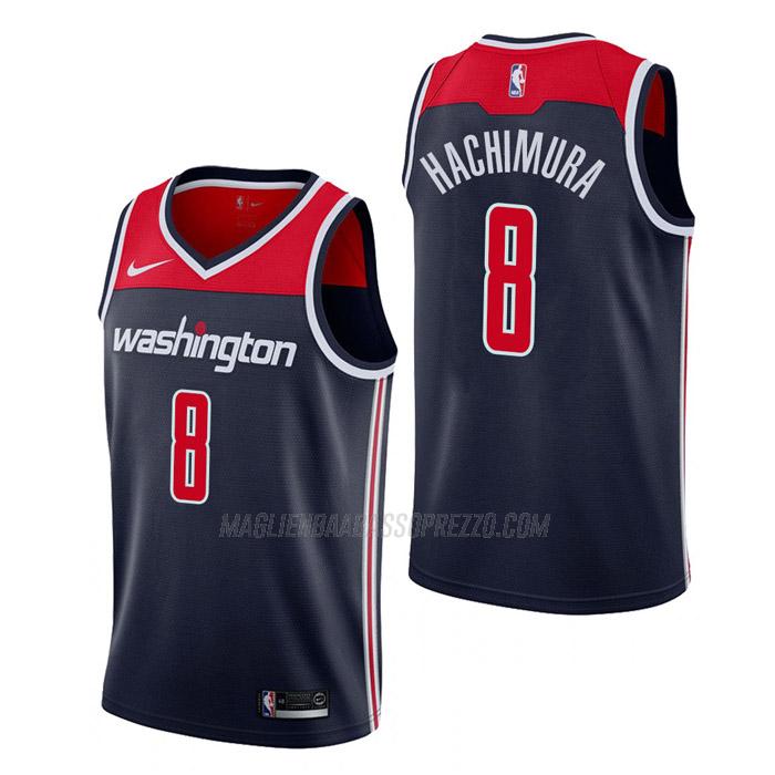 maglia rui hachimura washington wizards di 8 uomo statement edition 2023 blu navy