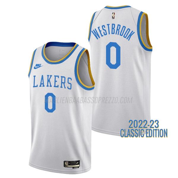 maglia russell westbrook los angeles lakers di 0 uomo classic edition 2023 bianco