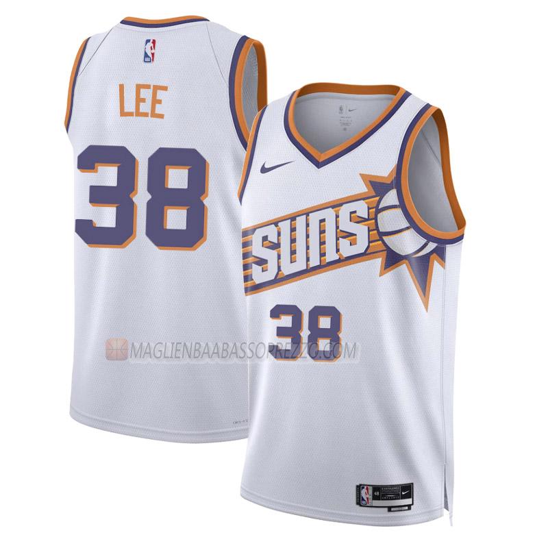 maglia saben lee phoenix suns di 38 uomo association edition 2023-24 bianco