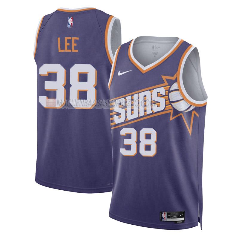 maglia saben lee phoenix suns di 38 uomo icon edition 2023-24 viola