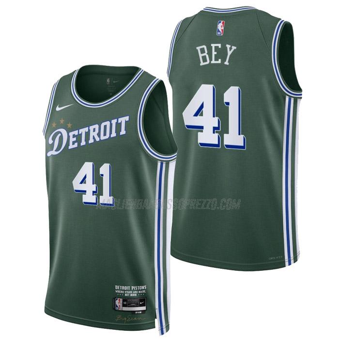 maglia saddiq bey detroit pistons di 41 uomo city edition 2023 verde