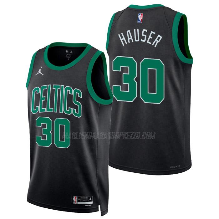 maglia sam hauser boston celtics di 30 uomo statement edition 2023 nero